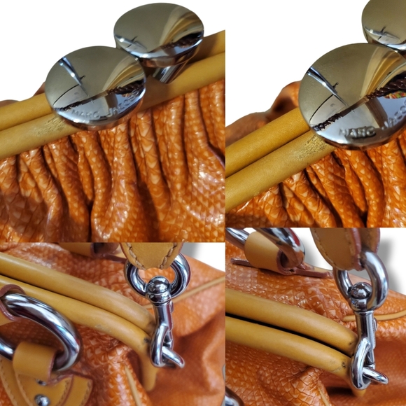 MARC JACOBS Stam CECILIA Embossed SNAKESKIN Two-way Crossbody Top Handle Handbag - Picture 12 of 17